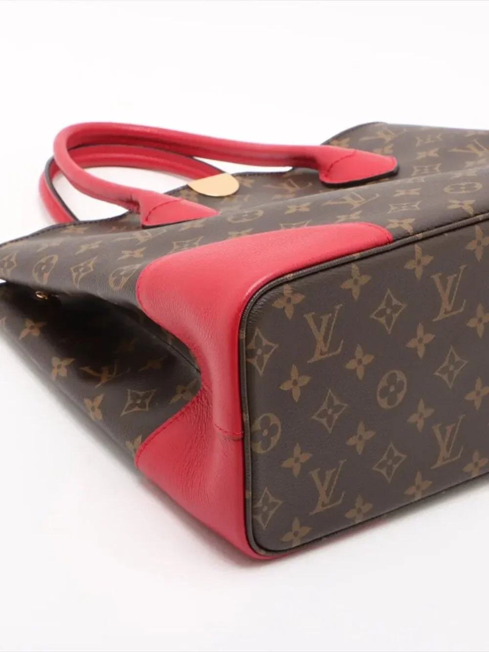 Louis Vuitton Monogram Canvas Tote with Red Trim
